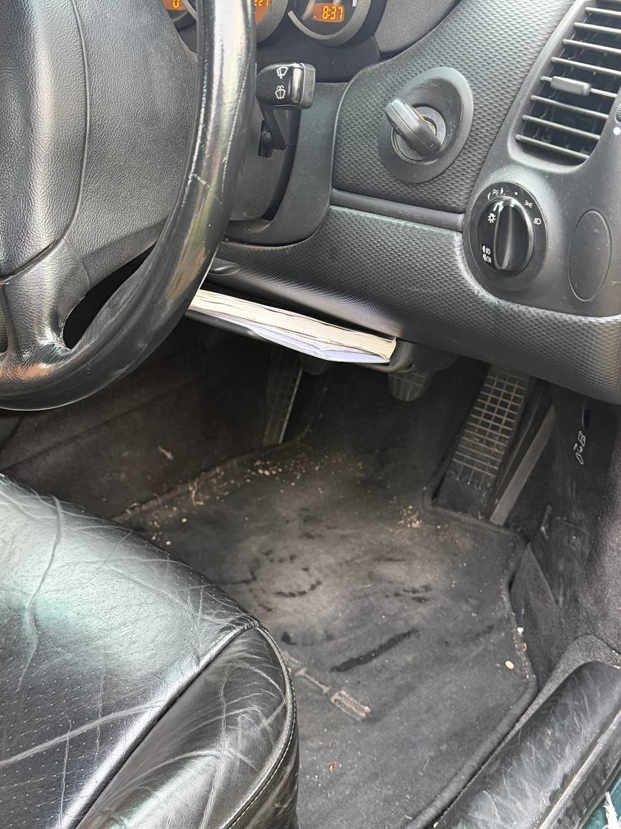 Porsche Boxster before cleaning
