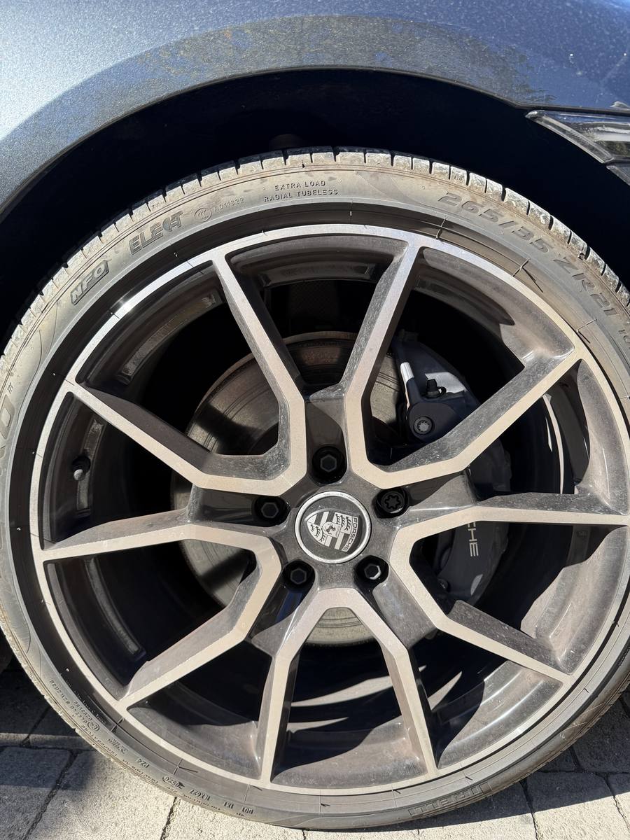 Porsche Taycan before cleaning